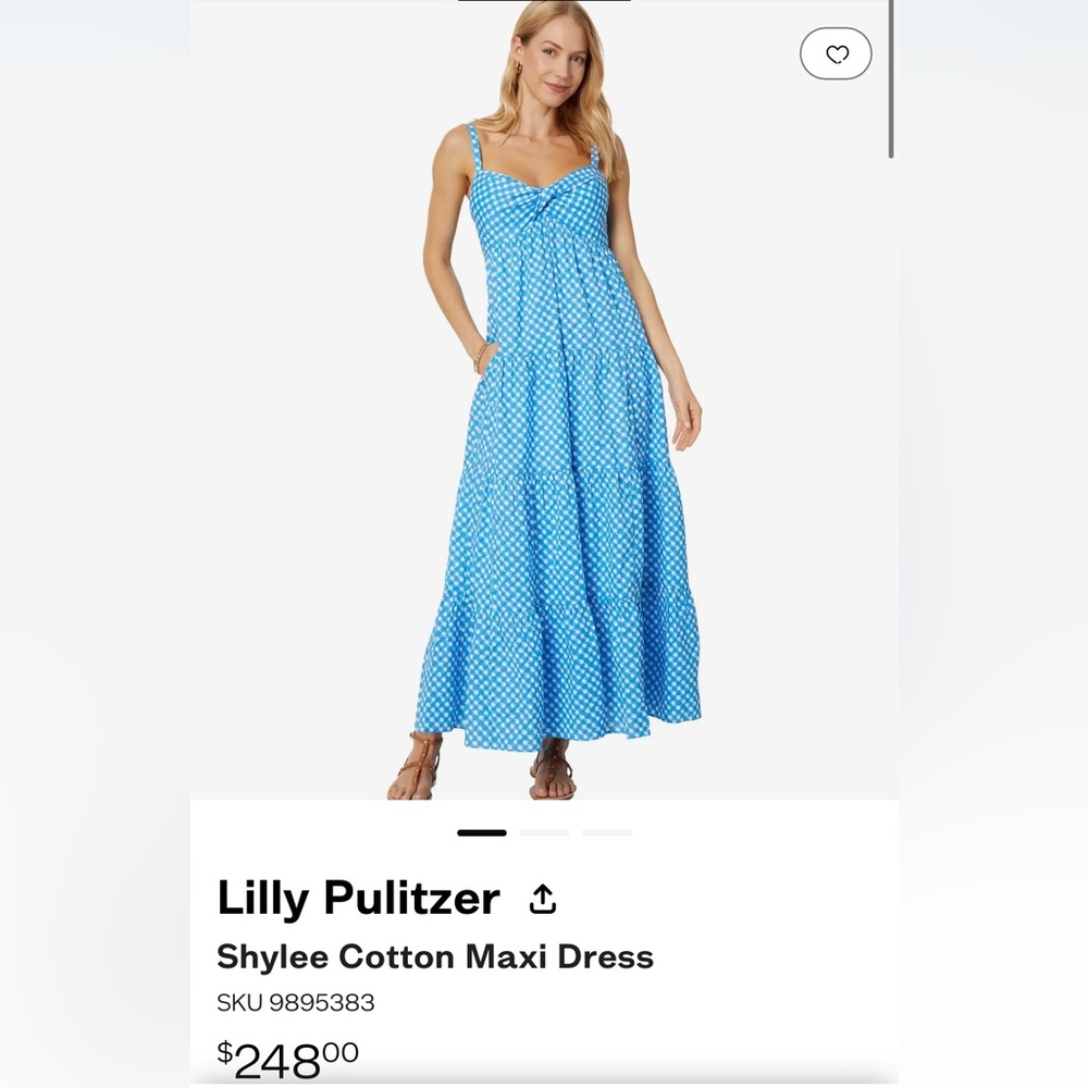 Lilly Pulitzer Shylee Cotton Maxi Dress size 12